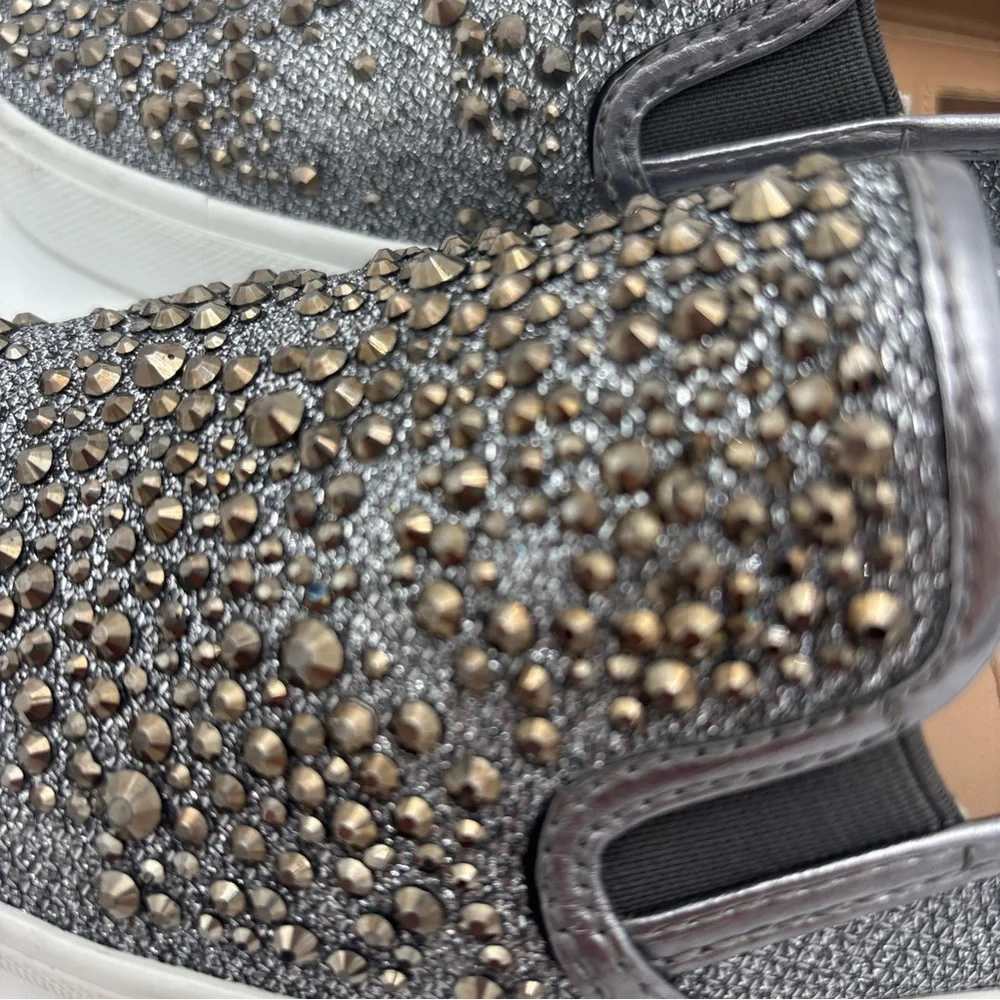 INC International Concepts Silver Embellished‎ Slip-On Sneakers